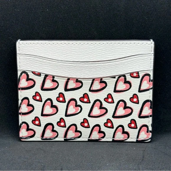 Kate Spade New York Morgan Heart Print Card Holder Cream Multi - Picture 9 of 9